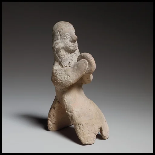 Seated female tambourine player