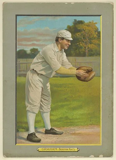 George Frederick "Peaches" Graham, Catcher, Boston Rustlers (National League), from Turkey Red Cabinets (T3)