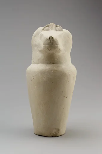 Dummy canopic jar with baboon head (Hapy)