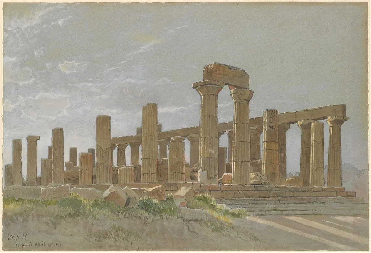 Girgenti (The Temple of Juno Lacinia at Agrigentum) — William Stanley Haseltine