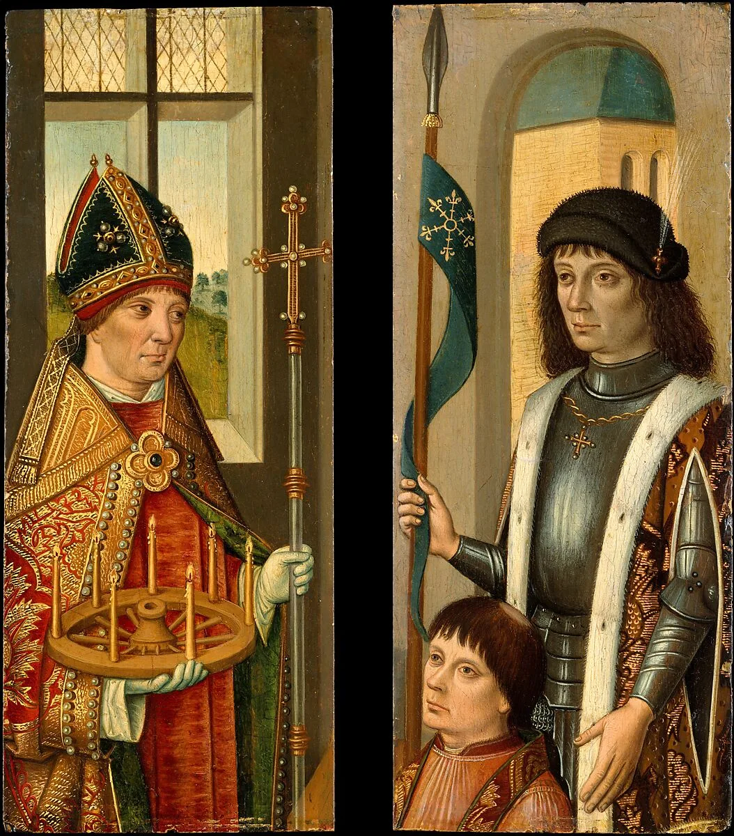 Saint Donatian; Saint Victor Presenting a Donor — Netherlandish (Bruges) Painter
