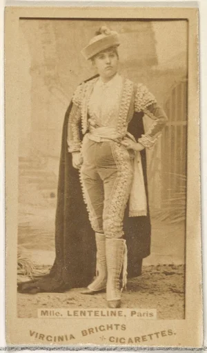 Mlle. Lenteline, Paris, from the Actors and Actresses series (N45, Type 1) for Virginia Brights Cigarettes