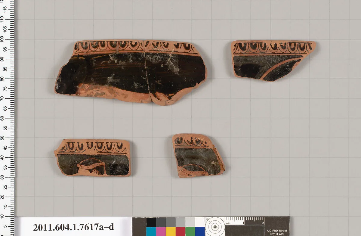 Terracotta rim fragments of a kylix (drinking cup) — Unknown