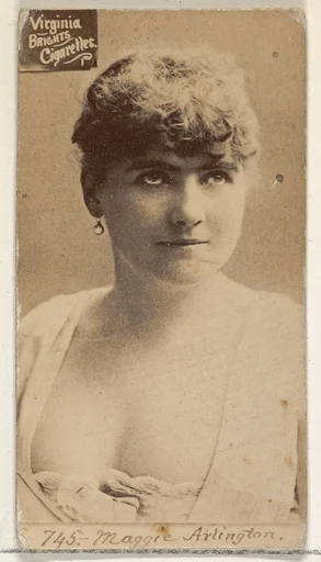 Card 745, Maggie Arlington, from the Actors and Actresses series (N45, Type 2) for Virginia Brights Cigarettes