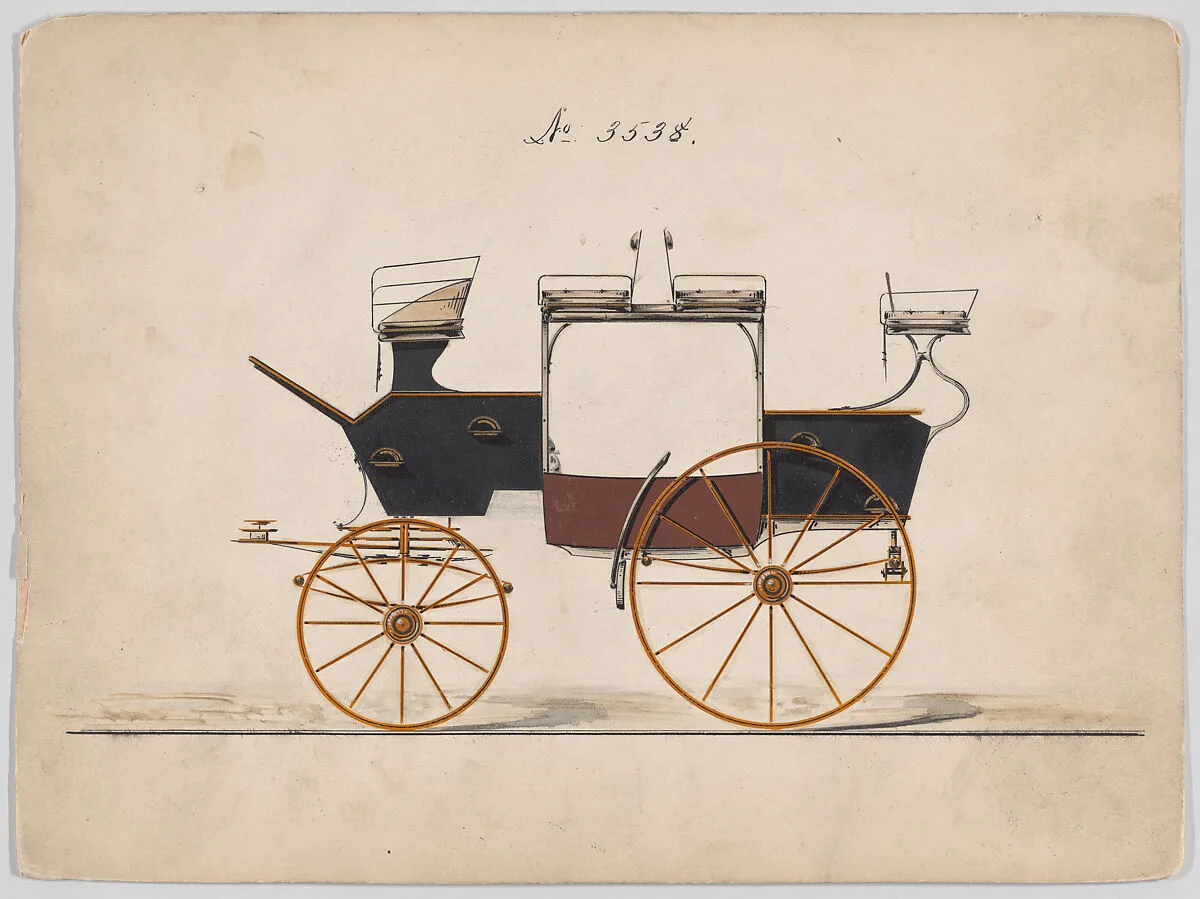 Design for Skeleton Coach (?), no. 3538 — Brewster & Co.