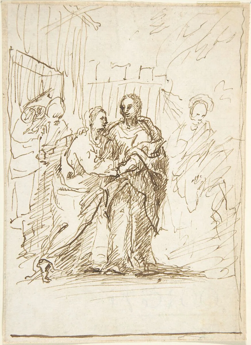 Visitation — Anonymous, Spanish, School of Seville, 17th century|Pedro Duque Cornejo