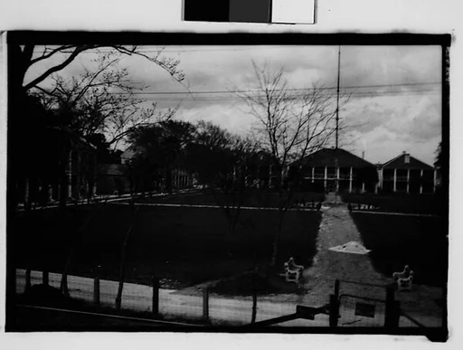 [Greek Revival Houses Around Square, From Elevated Position, New Orleans Vicinity, Louisiana]