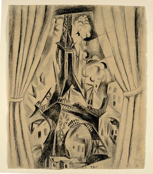 The Eiffel Tower and Curtain — Robert Delaunay