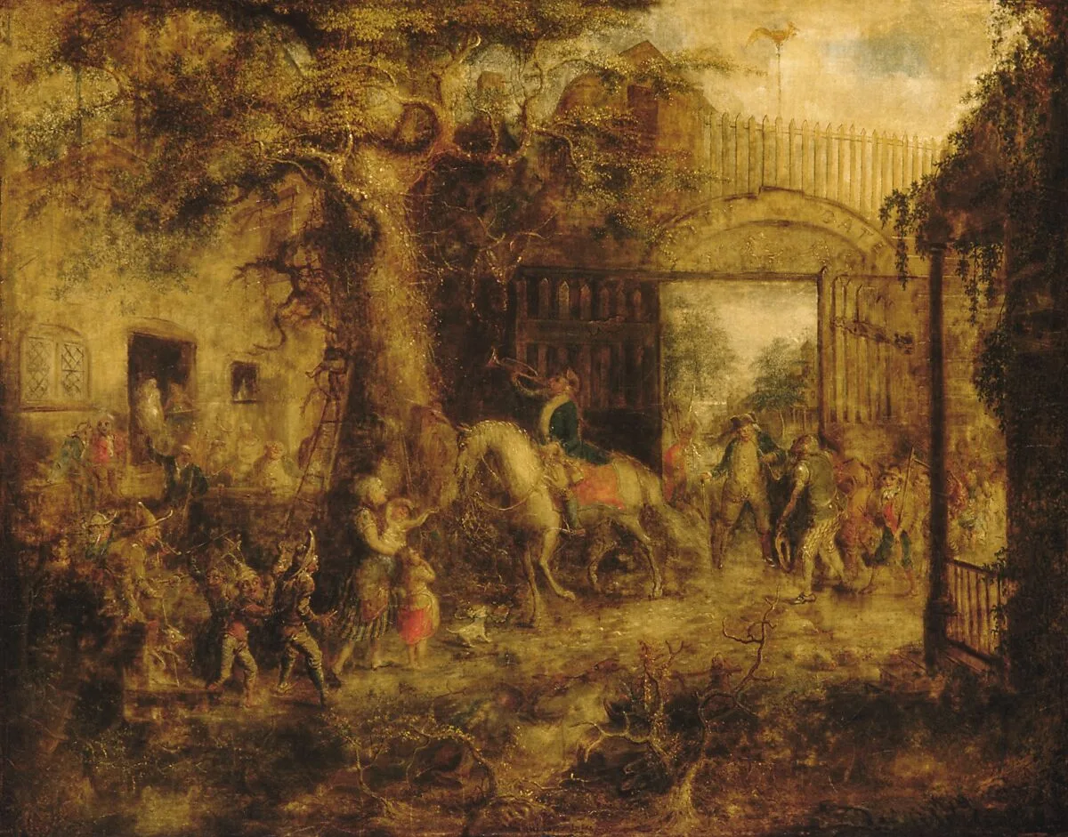 The Vigilant Stuyvesant's Wall Street Gate — John Quidor