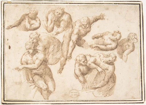 Group of Figures Copied from Michelangelo's Last Judgment