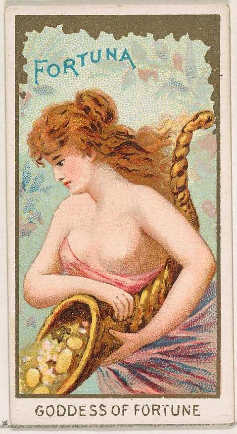 Fortuna, Goddess of Fortune, from the Goddesses of the Greeks and Romans series (N188) issued by Wm. S. Kimball & Co. — William S. Kimball & Company|Ketterlinus Lithography Company