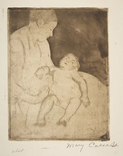 Bill Lying on His Mother's Lap