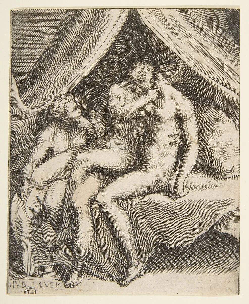 Venus and Mars, from "The Loves of the Gods" — Giulio Bonasone