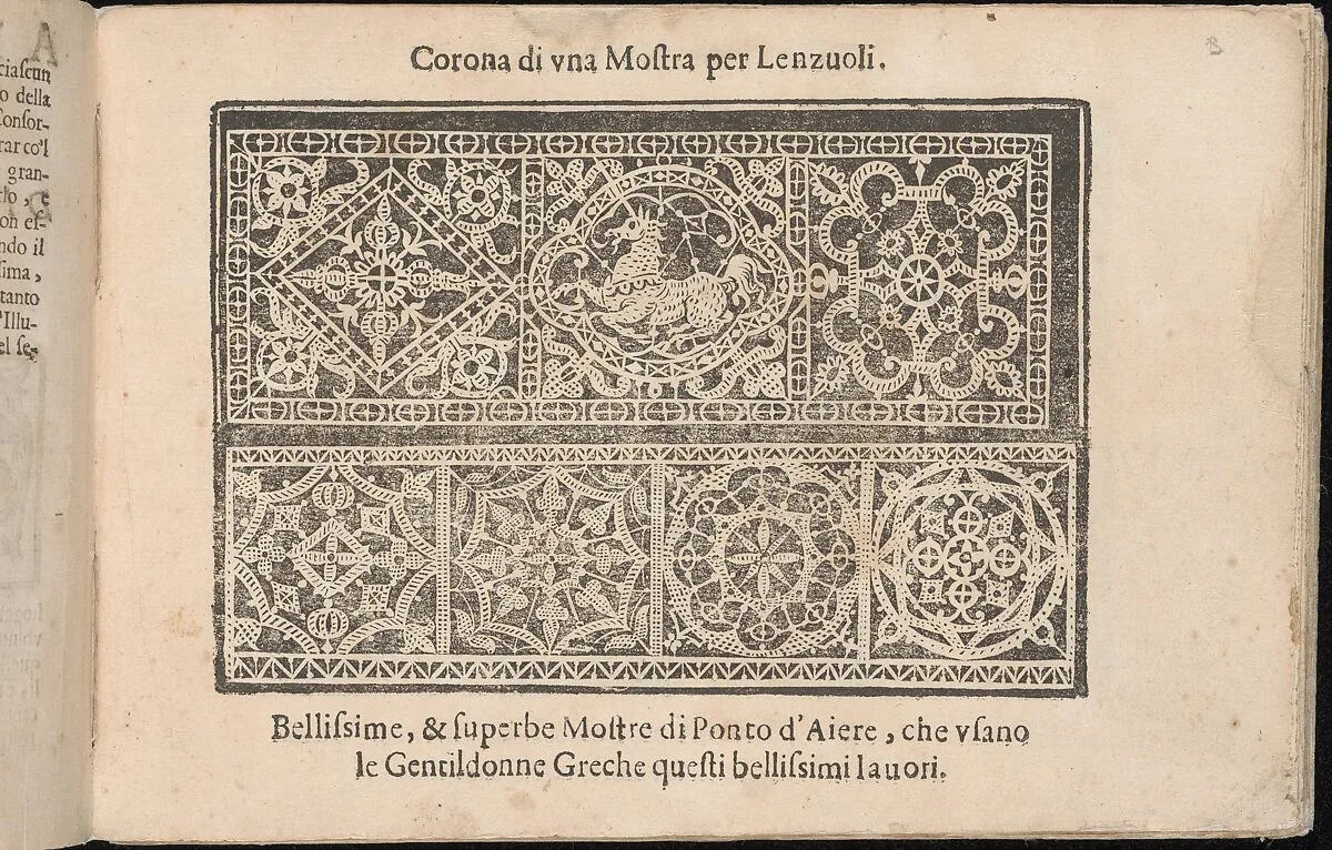 Corona delle Nobile et Virtuose Donne, Libro Terzo, page 3 (recto) — Alessandro de' Vecchi|Cesare Vecellio