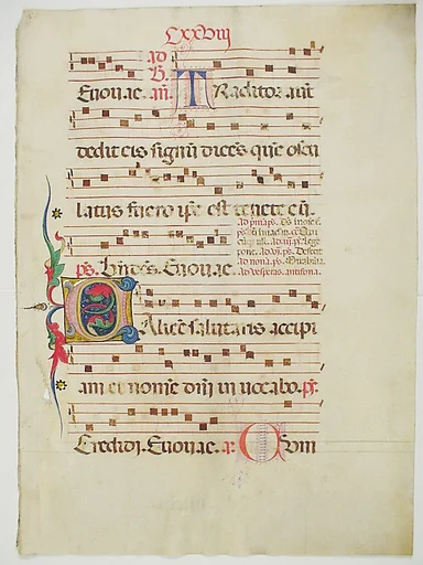 Manuscript Leaf with Initial C, from an Antiphonary