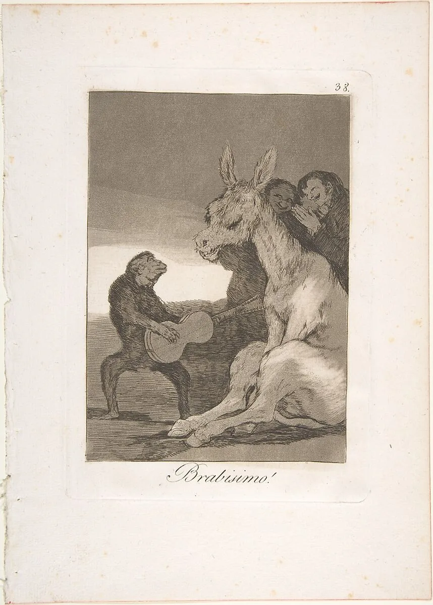 Plate 38 from "Los Caprichos": Bravo! (Brabisimo!) — Goya (Francisco de Goya y Lucientes)