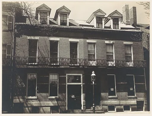 [Row of Greek Revival Town Houses with Rooms to Let, Probably Boston Vicinity, Massachusetts]