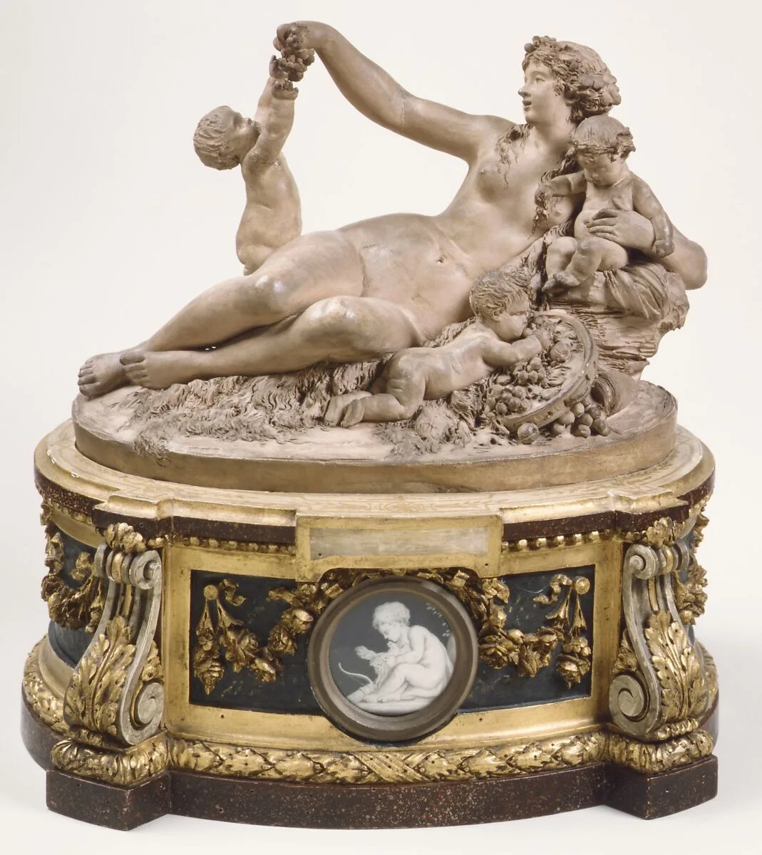 Bacchante with grapes and three infants — Joseph-Charles Marin