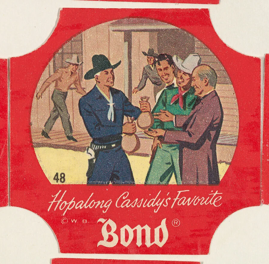 No. 48, from the Hopalong Cassidy bread labels series (D290-8) issued by Bond Bread — Warner Bros|Bond Bread