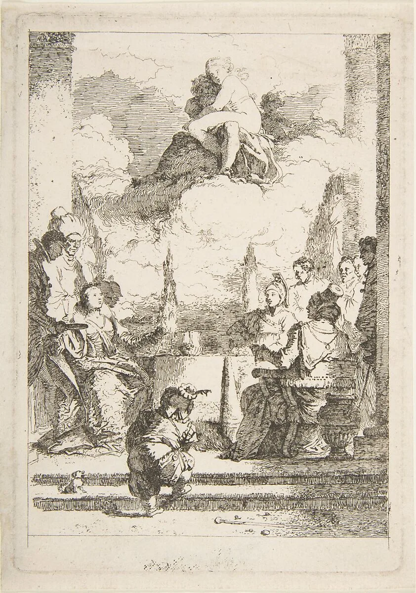 The Banquet of Anthony and Cleopatra — Jean Honoré Fragonard|Giovanni Battista Tiepolo