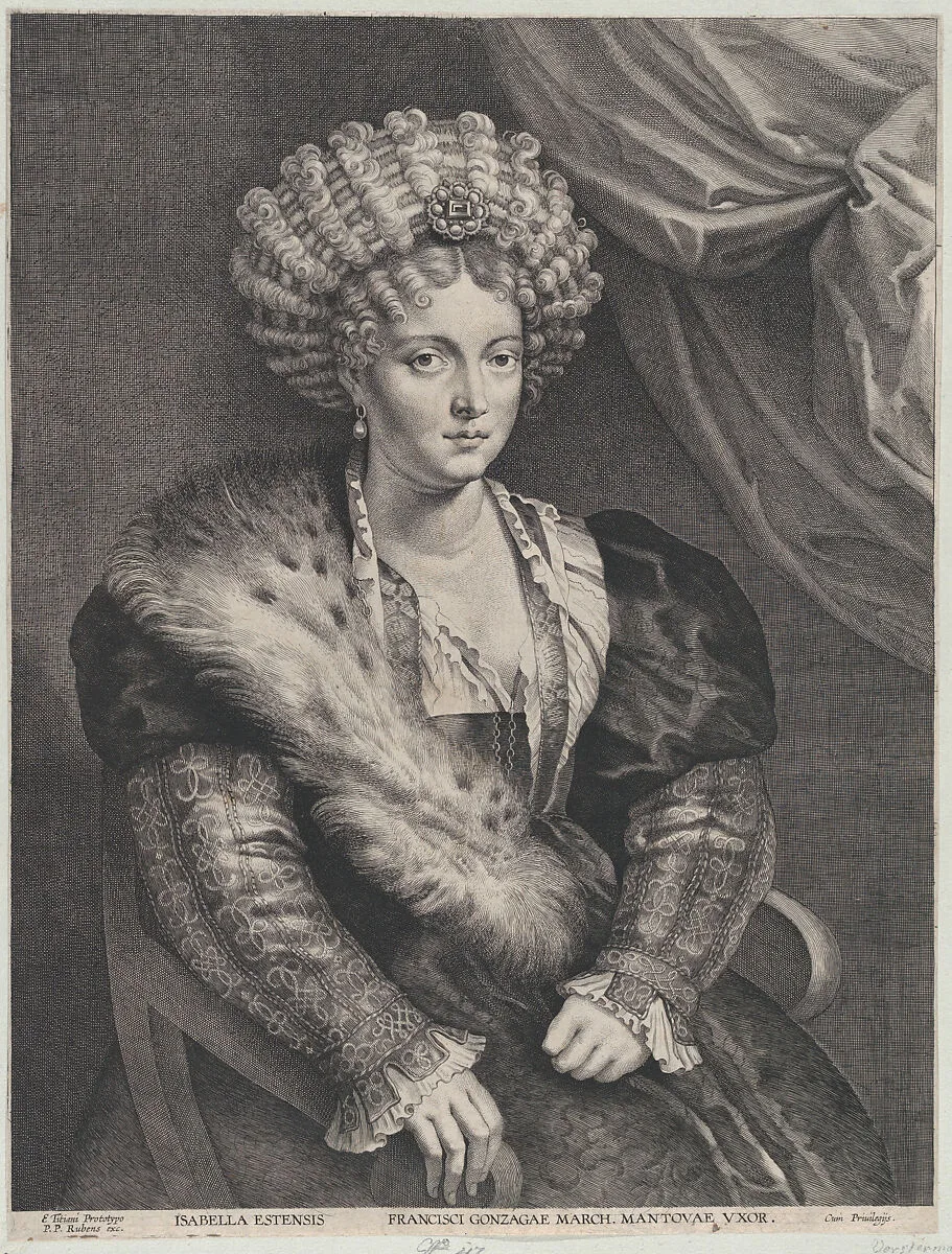 Portrait of Isabella d'Este — Peter Paul Rubens|Lucas Vorsterman I|Peter Paul Rubens|Titian (Tiziano Vecellio)|Isabella d'Este, Marchesa of Mantua