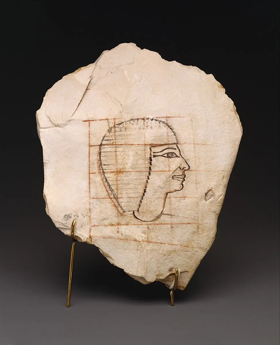 Artist's Gridded Sketch of Senenmut — Unknown