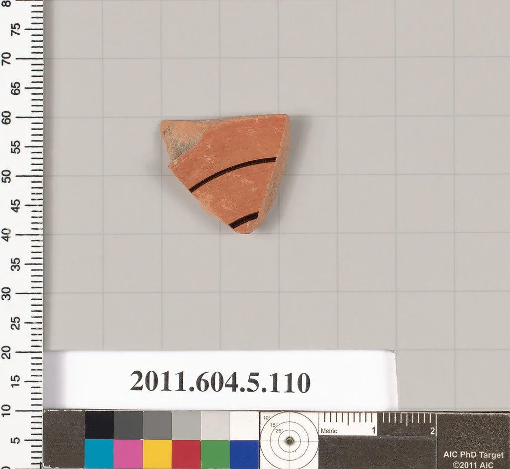 Terracotta fragment of a stemless kylix (drinking cup) — Unknown