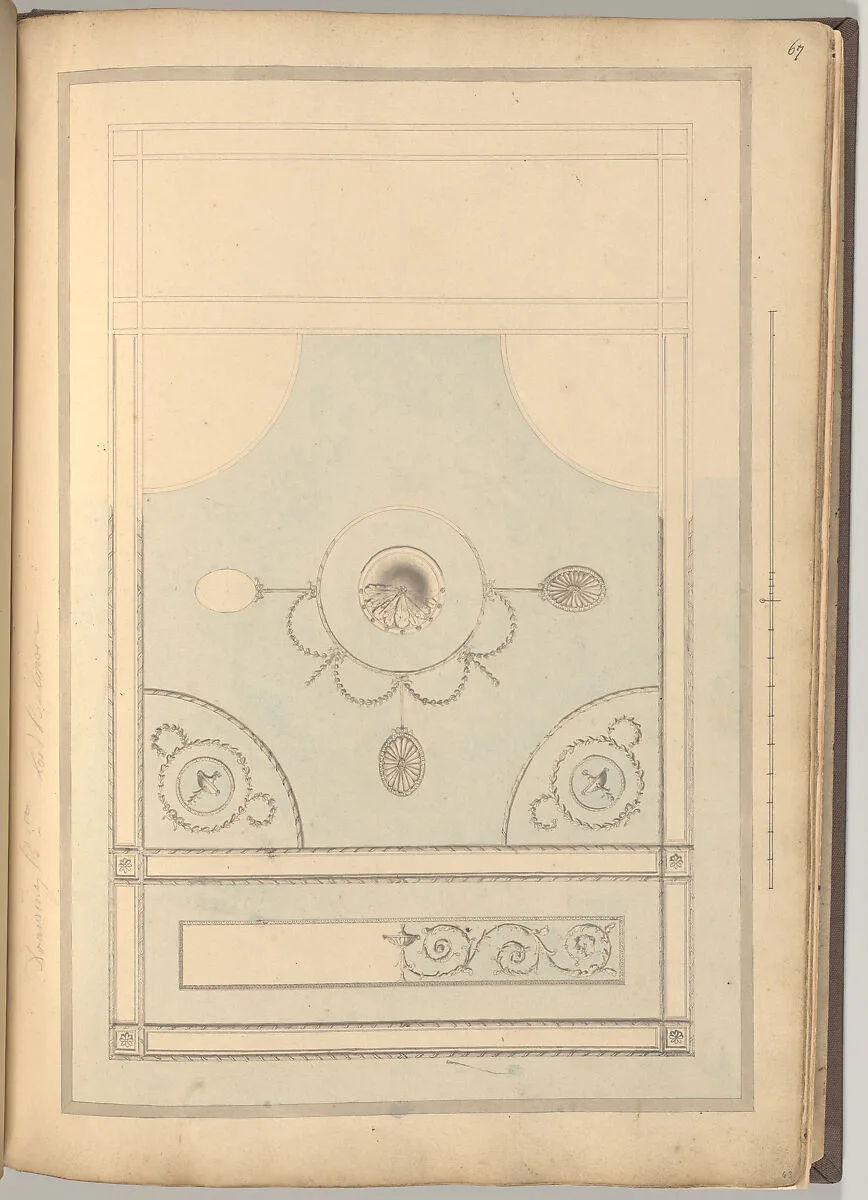 Design for Drawing Room Ceiling, Castlecoole, County Fermanagh, Ireland — James Wyatt