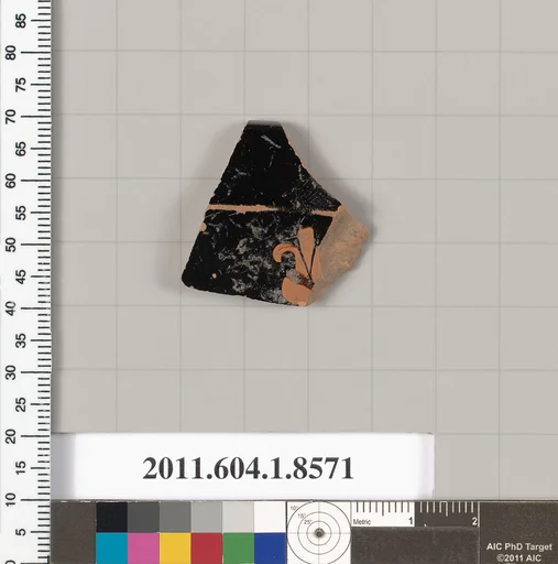 Terracotta rim fragment of a stemless kylix (drinking cup)