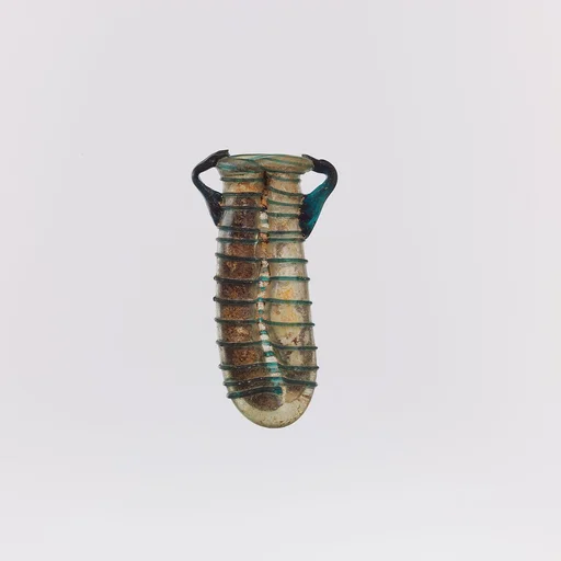 Glass double cosmetic flask (kohl tube)