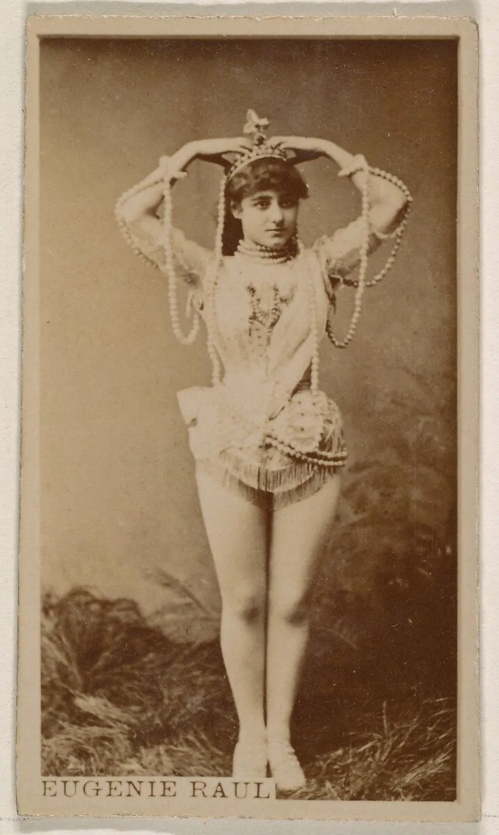 Eugenie Raul, from the Actresses series (N245) issued by Kinney Brothers to promote Sweet Caporal Cigarettes — Kinney Brothers Tobacco Company