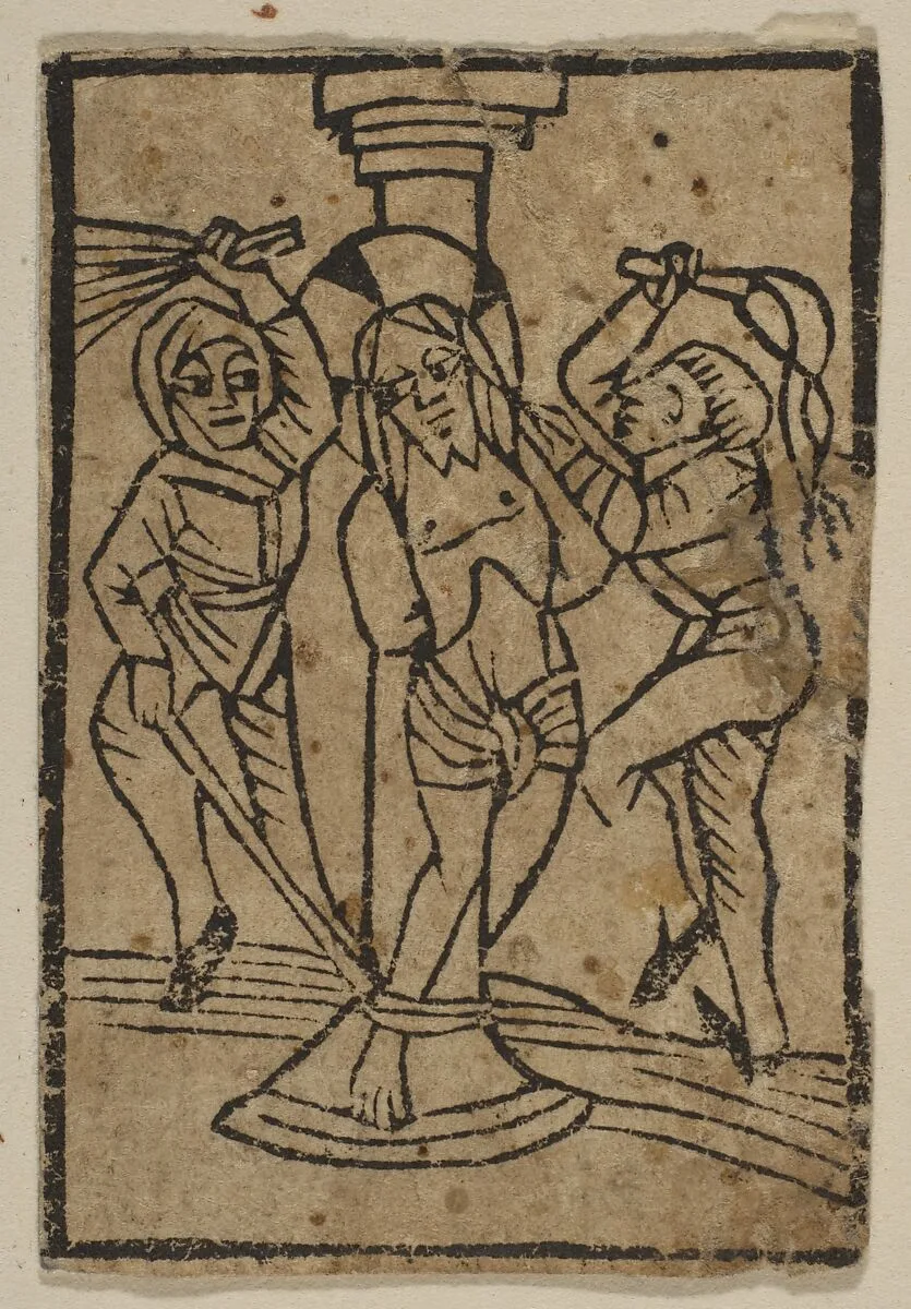 The Flagellation (Schr. 308c) — Anonymous, German, 15th century