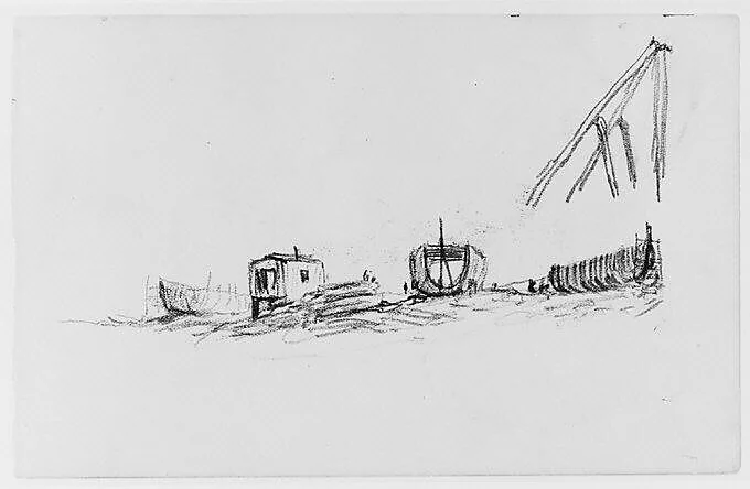 Shipyard (from Sketchbook) — Henry Ward Ranger