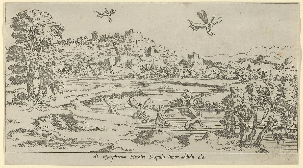 At Nympharum Hecates Scapulis Timor Addidit Alas — Léon Davent