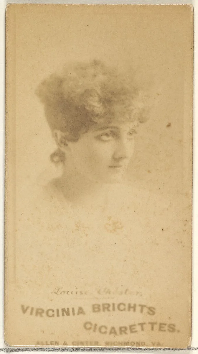 Louise Chester, from the Actors and Actresses series (N45, Type 1) for Virginia Brights Cigarettes — Allen & Ginter