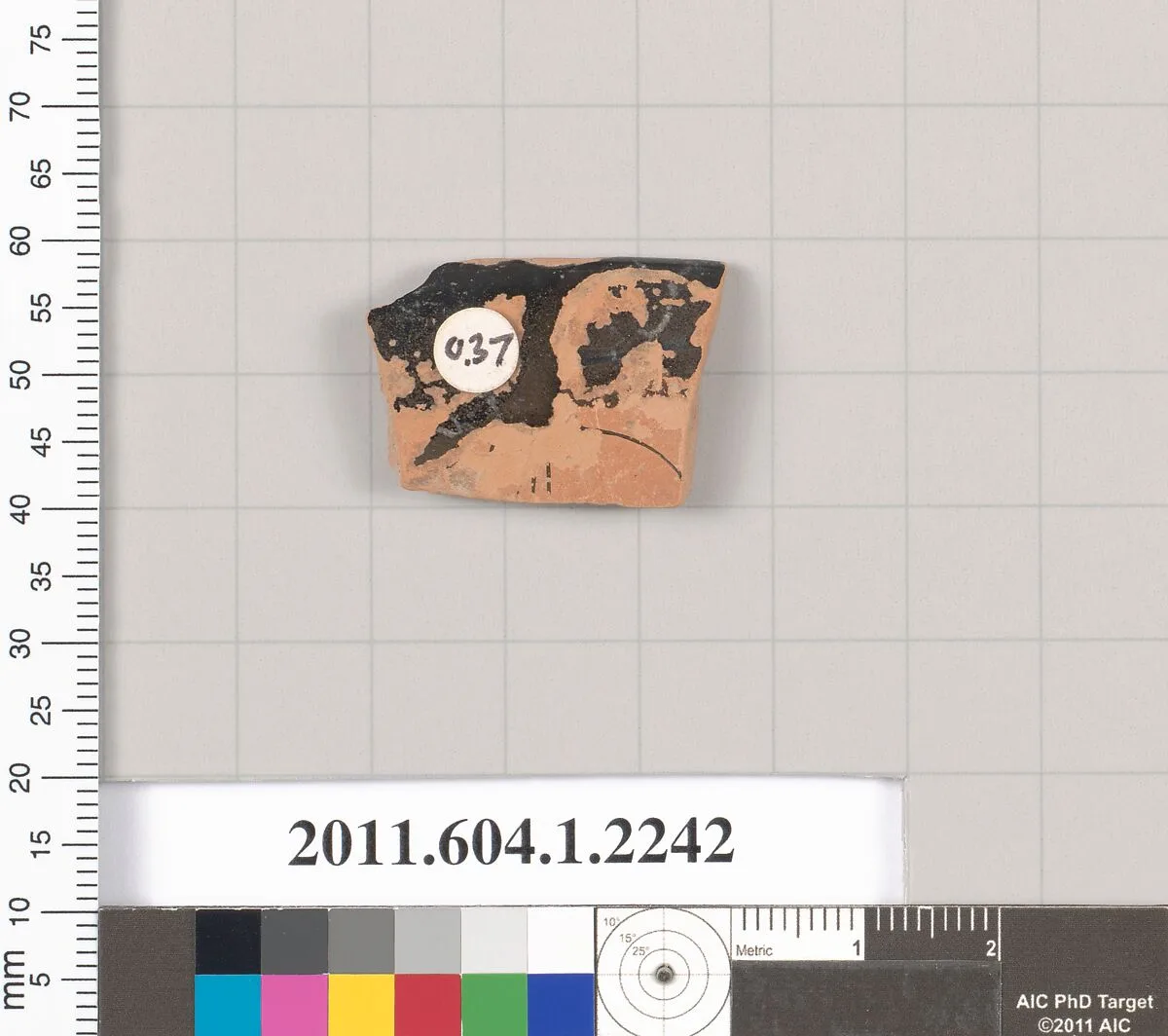 Terracotta rim fragment of a kylix (drinking cup) — Unknown