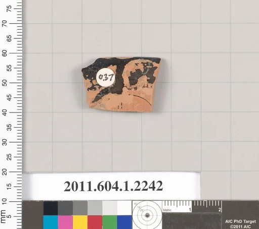 Terracotta rim fragment of a kylix (drinking cup)