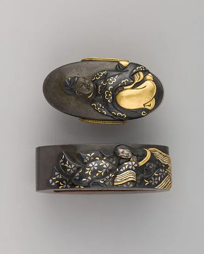 Sword-Hilt Collar and Pommel (Fuchigashira)