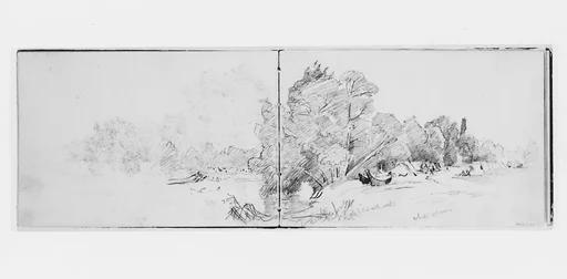 Landscape with Trees and Encampment (from Sketchbook X)