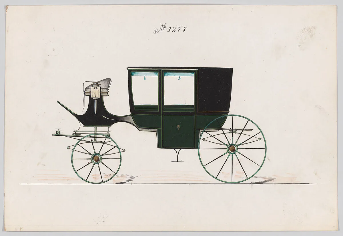 Design for Glass Panel Coach, no. 3278 — Brewster & Co.