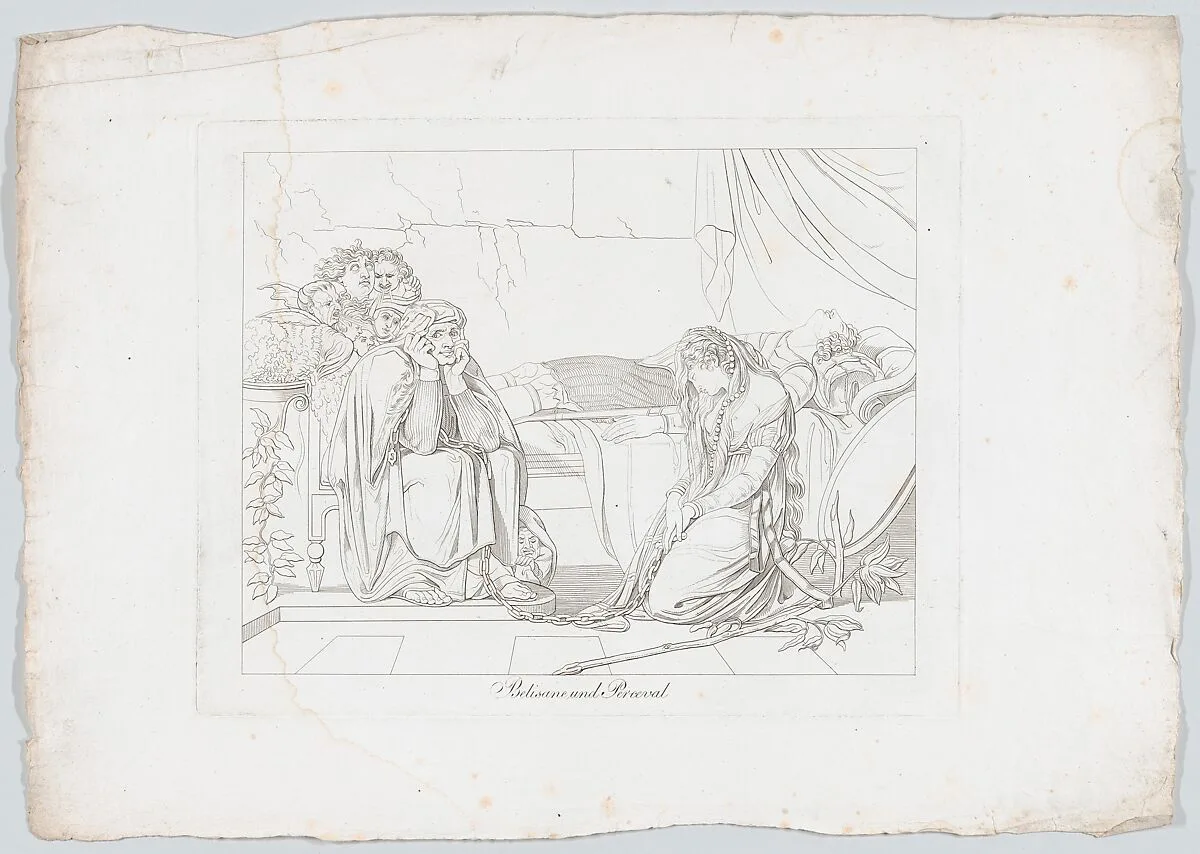 Belisane and Percival Under the Enchantment of Urma — Johann Heinrich Lips|Henry Fuseli