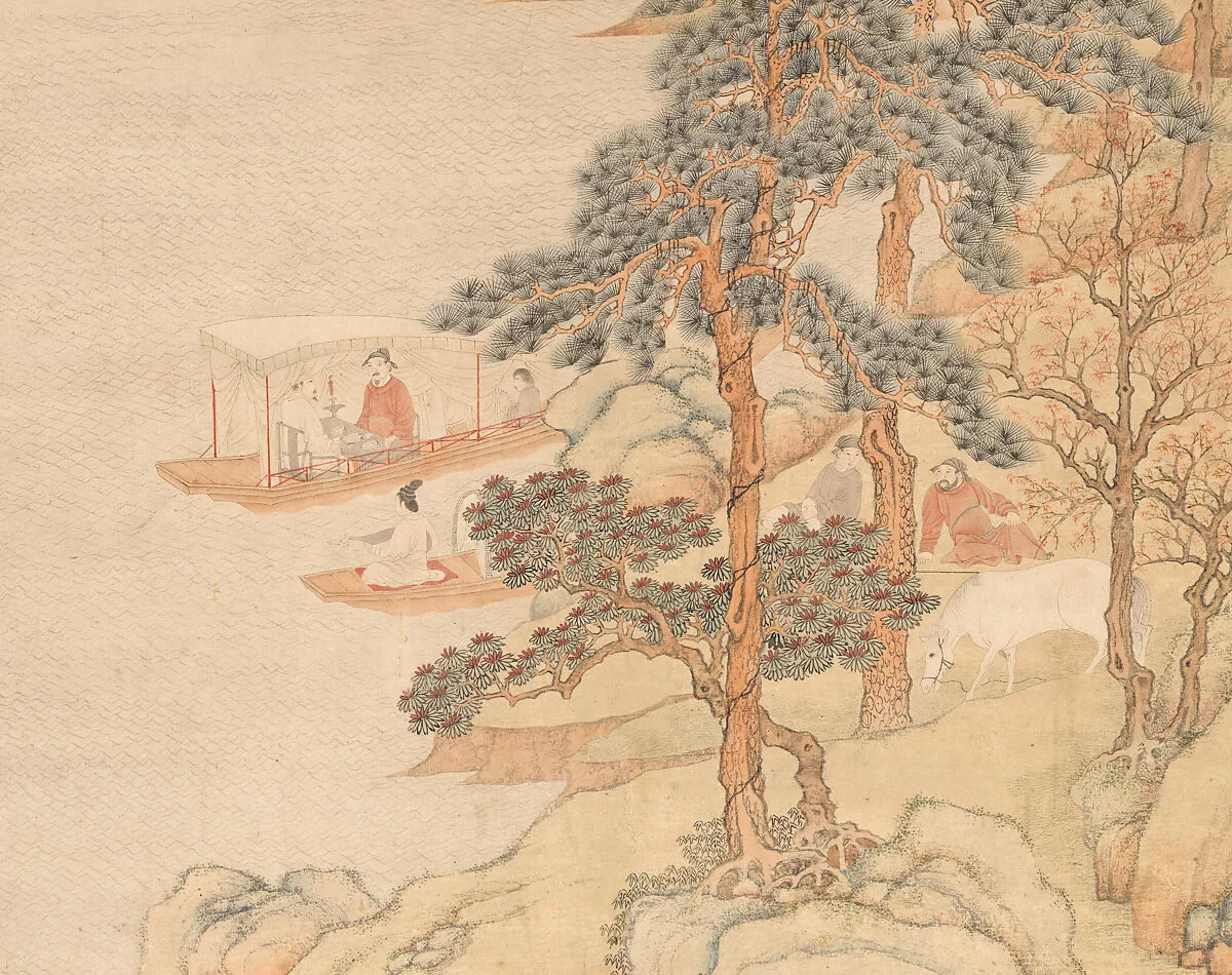 明 丁雲鵬 潯陽送客圖 軸|Song of the Lute — Ding Yunpeng