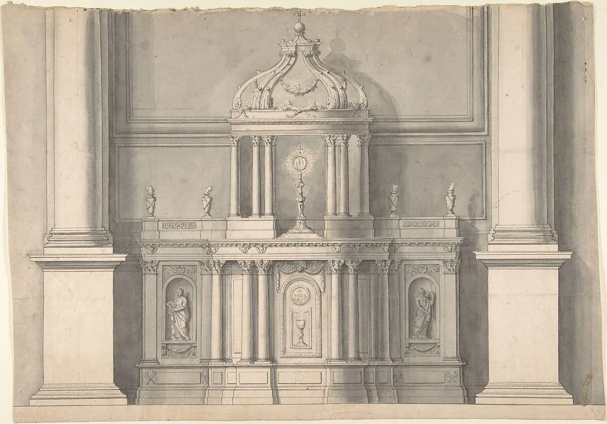 Design for a Tabernacle — Anonymous, French, 18th century