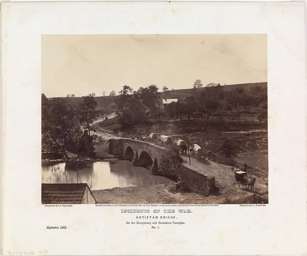 Antietam Bridge, On the Sharpsburgh and Boonsboro Turnpike, No. 3, September 1862 — Alexander Gardner
