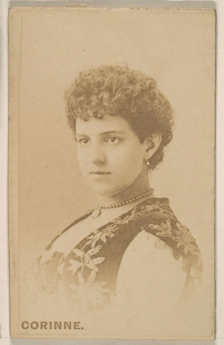 Miss Corinne, from the Actresses series (N246), Type 1, issued by Kinney Brothers to promote Sporting Extra Cigarettes — Kinney Brothers Tobacco Company