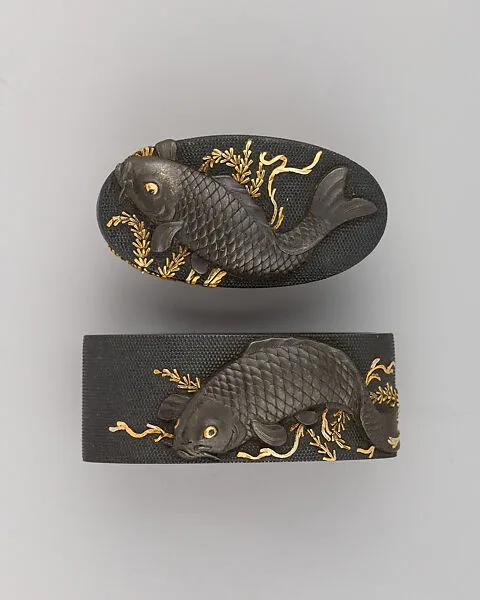 Sword-Hilt Collar and Pommel (Fuchigashira) — Unknown