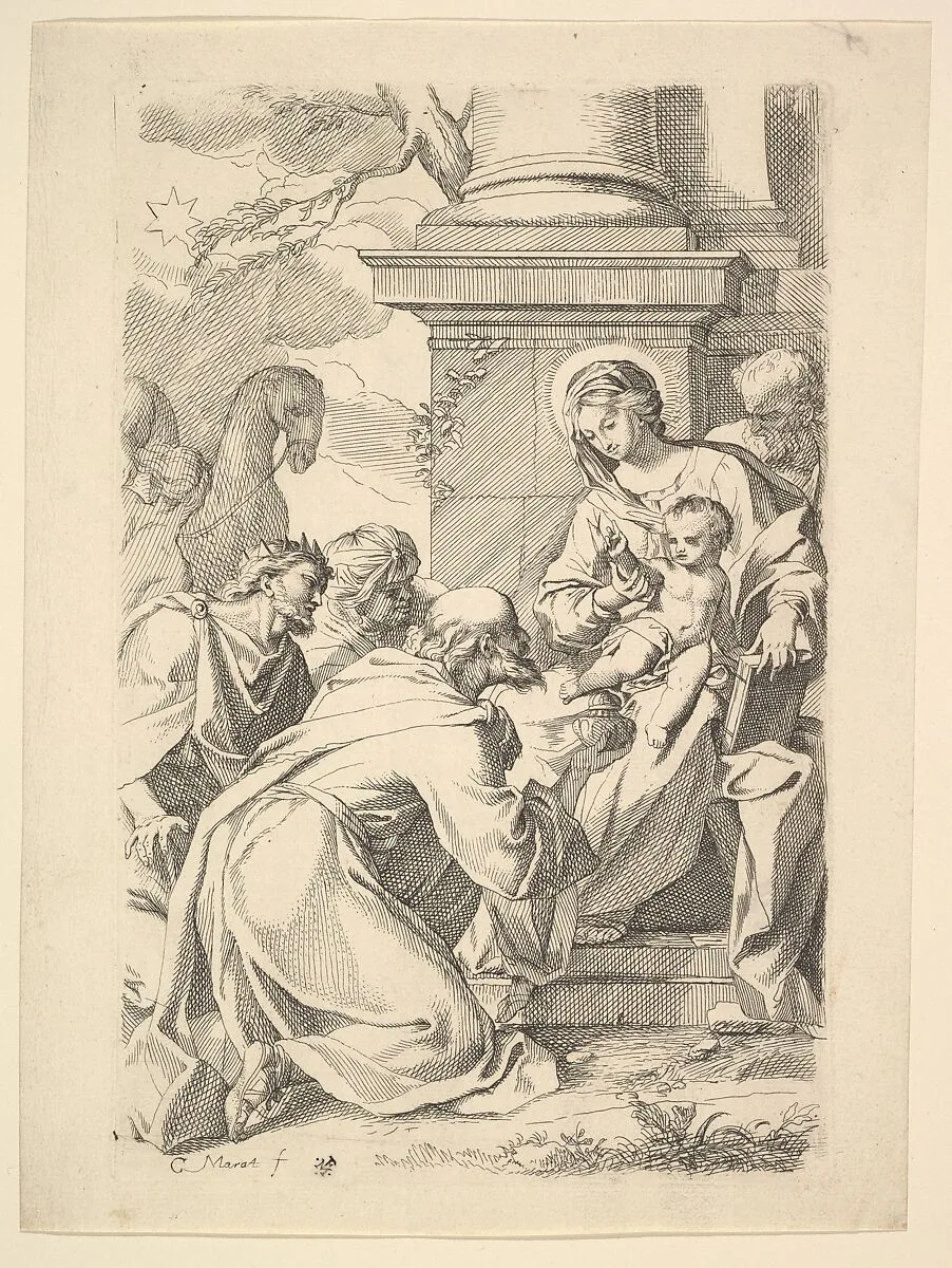 The Adoration of the Magi (copy in reverse) — Carlo Maratti