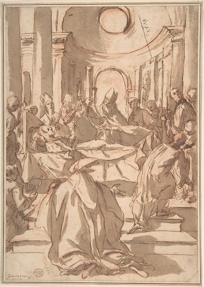 A Death Scene — Anonymous, Spanish, 17th century