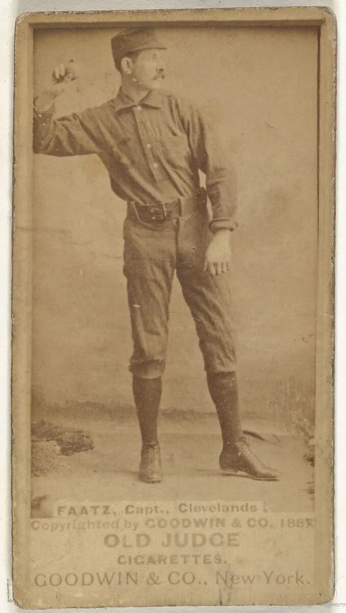 Jayson S. "Jay" Faatz, Captain, Cleveland, from the Old Judge series (N172) for Old Judge Cigarettes — Goodwin & Company