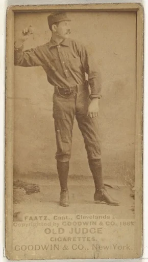 Jayson S. "Jay" Faatz, Captain, Cleveland, from the Old Judge series (N172) for Old Judge Cigarettes